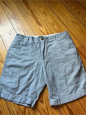 J. Crew Light Gray Linen-Blend Flat Front Shorts